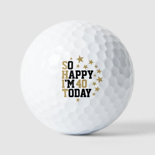 Balles De Golf Fun Custom N'Importe Quel Âge Anniversaire (Recto)