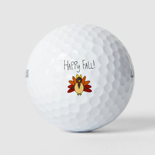 Balles De Golf Fun Fall Turkey (Devant)