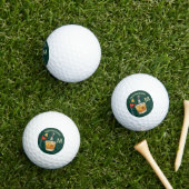 Balles De Golf Fun Inspirational 19th Hole Cocktail Monogram (Herbe in situ)