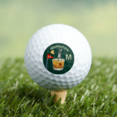 Balles De Golf Fun Inspirational 19th Hole Cocktail Monogram (T-shirt Insitu)