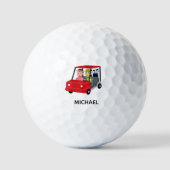 Balles De Golf Fun Unique Cart Monogram Name Golf Balls (Recto)