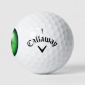 Balles De Golf Funky Déplaisant Green Iris Eyeball (Logo)
