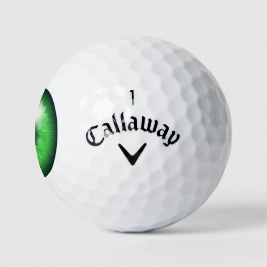 Balles De Golf Funky Déplaisant Green Iris Eyeball (Logo)