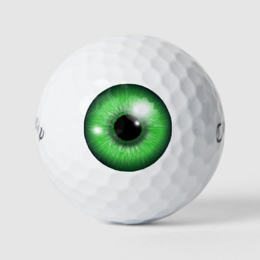Balles De Golf Funky Déplaisant Green Iris Eyeball (Devant)