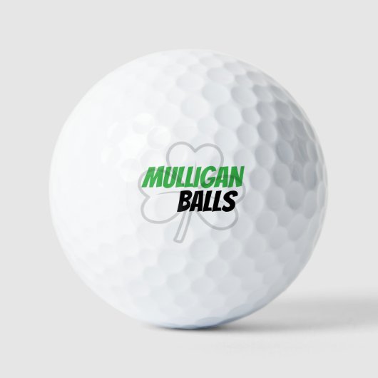 Balles De Golf Funky Mulligan Balls Green Irish Clover Golf Balls (Recto)