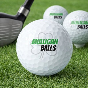 Balles De Golf Funky Mulligan Balls Green Irish Clover Golf Balls