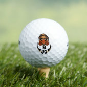 Balles De Golf Funky Tortoise Chilling Monogramme (T-shirt Insitu)