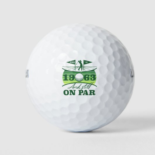 Balles De Golf Funny 1963 Golfer 60e anniversaire (Devant)