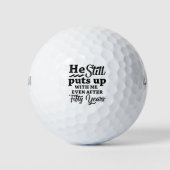 Balles De Golf Funny 50e anniversaire de Mariage (Devant)