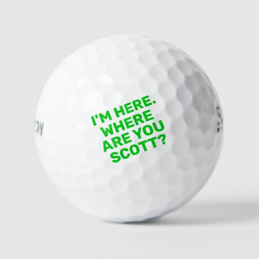 Balles De Golf Funny Bold Green Text Golfer Nom perdu (Recto)