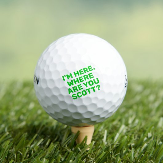 Balles De Golf Funny Bold Green Text Golfer Nom perdu (T-shirt Insitu)