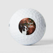 Balles De Golf Funny Boston Terrier dans Space Golf Ball (Devant)
