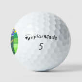 Balles De Golf Funny Eggs Crossing the Road (Logo)