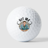 Balles De Golf Funny Face Frappe Moi (Recto)