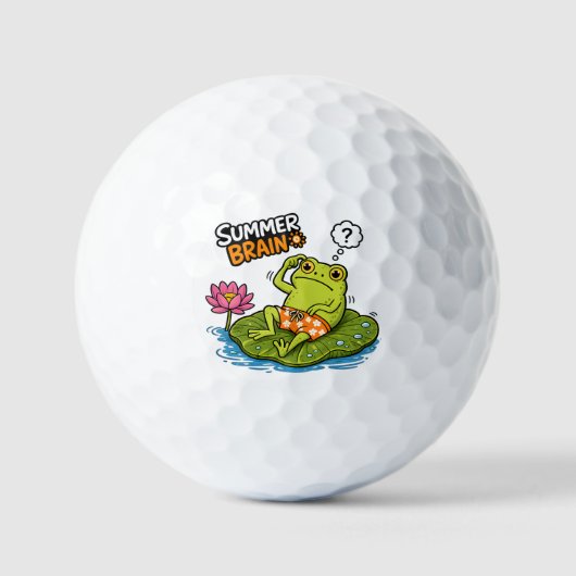 Balles De Golf Funny Frog Summer Brain|Grenouille de dessin animé (Recto)