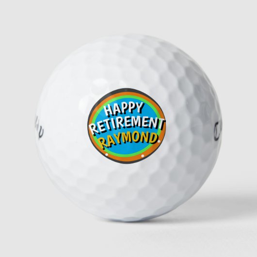 Balles De Golf Funny Golf Ball HEUREMENT RETRAITE (Devant)