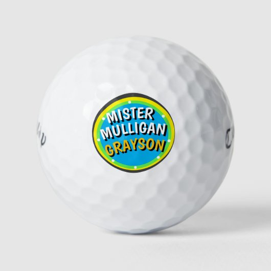 Balles De Golf Funny Golf Ball Mister Mulligan (Devant)