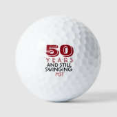 Balles De Golf Funny Golf Balls 50e fête d'anniversaire Monogramm (Recto)