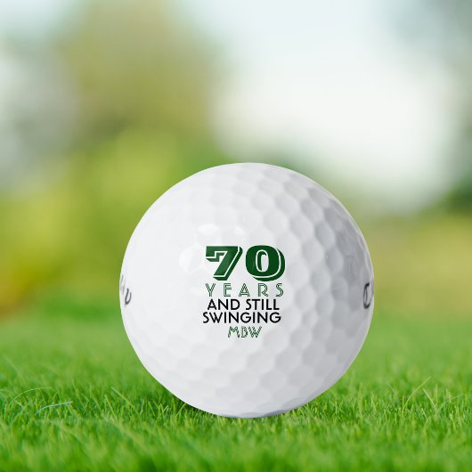 Balles De Golf Funny Golf Balls 70e fête d'anniversaire Monogramm