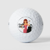 Balles De Golf Funny Golf Diva Thème (Devant)