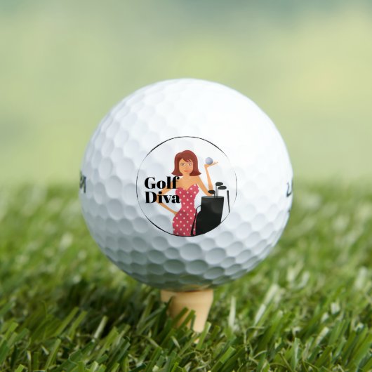 Balles De Golf Funny Golf Diva Thème (T-shirt Insitu)