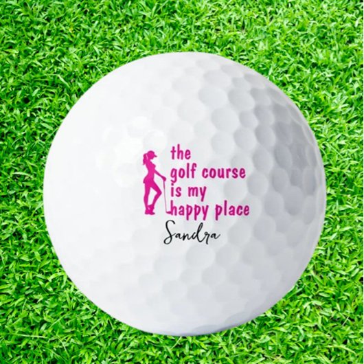 Balles De Golf Funny Golf My Happiness Lady thème Golf Balls