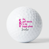 Balles De Golf Funny Golf My Happiness Lady thème Golf Balls (Recto)