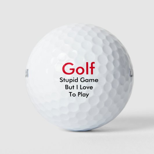 Balles De Golf Funny Golf Thème cadeau (Devant)
