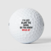 Balles De Golf Funny Lost Golf Ball Custom Name Quote (Devant)