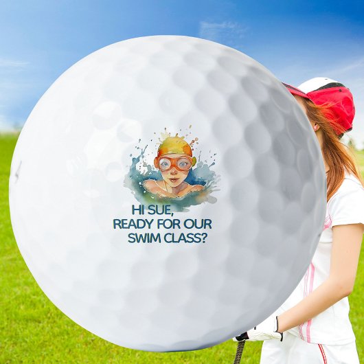 Balles De Golf Funny Novelty Water Trou Prénom