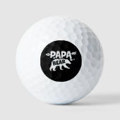 Balles De Golf Funny Papa bear word art  (Recto)