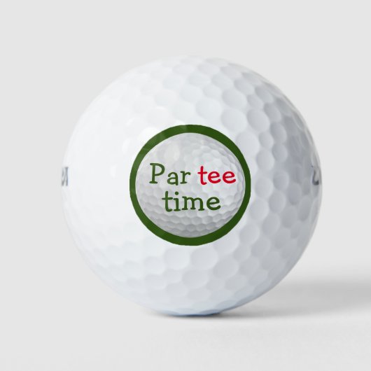 Balles De Golf Funny Par Tee Time (Devant)