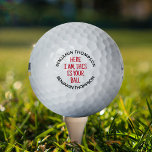 Balles De Golf Funny Perdu Nom Personnalisé Golf Balls<br><div class="desc">Êtes-vous toujours à la recherche de vos balles perdues de golf dans la rudesse ? Mettez fin à la recherche avec nos balles de golf personnalisées uniques! Chacun est inscrit avec votre nom et la cheeky disant "Me voici, c'est votre balle" pour faire de l'identification une brise. Combinez utilité et...</div>