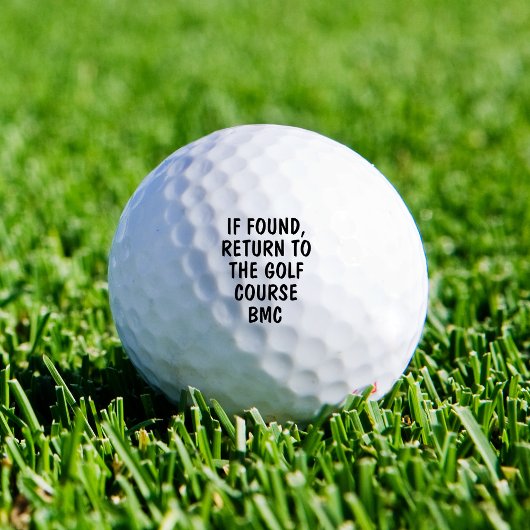 Balles De Golf Funny Personalized Monogram Lost Golf Ball Saying