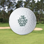 Balles De Golf Funny Personnalisé Vert Perdu Golf Balls<br><div class="desc">Ne mélangez plus jamais vos couilles ! Personnalisez le nom pour créer des balles de golf uniques conçues pour mettre un fouet,  bang,  zap dans le jeu de n'importe qui. Conçu par Thisisnotme©</div>