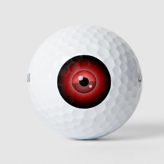 Balles De Golf Funny Red Black Evil Devil OEil Magique (Devant)