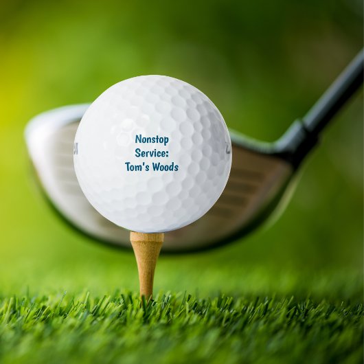 Balles De Golf Funny "Service sans arrêt : les bois de Tom"Simple