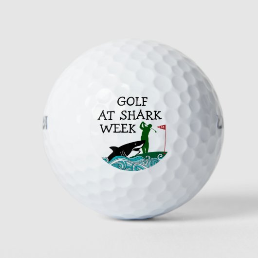 Balles de golf Funny Shark Week (Devant)