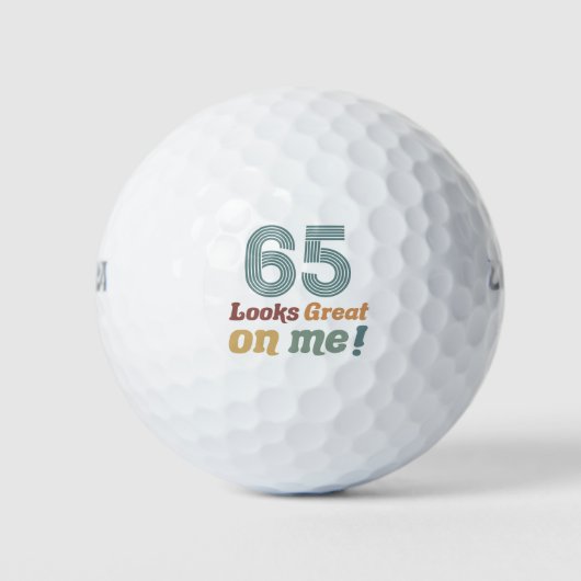 Balles De Golf Funny Vintage 65e anniversaire (Devant)