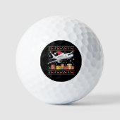 Balles De Golf Funny Xmas Lighting Tree Santa Ugly Airplane  (Recto)