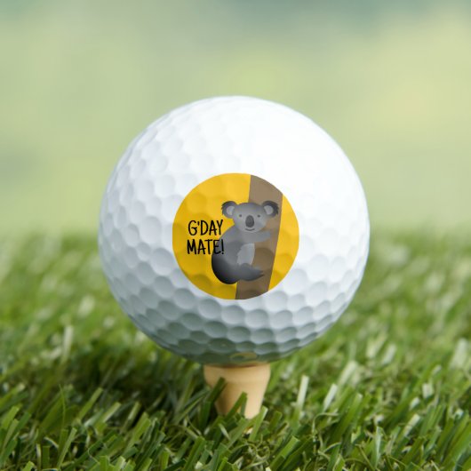 Balles De Golf G jour Mate mignon ours koala australien coutume (T-shirt Insitu)