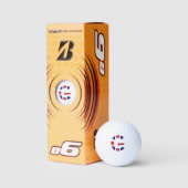 Balles De Golf G Monogramme superposé sur Union Jack Flag de 6 gb (Emballage)