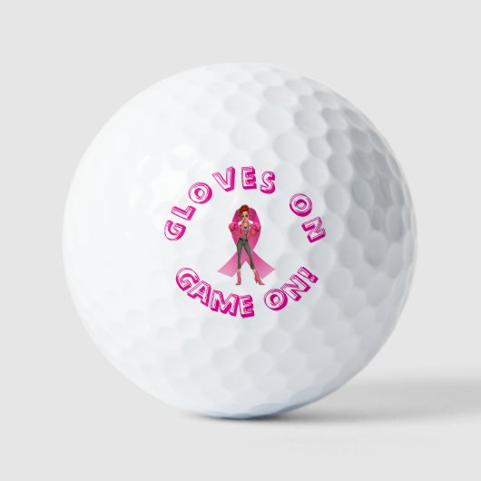 Balles De Golf Gants, Jouez ! Sensibilisation au cancer du sein (Recto)