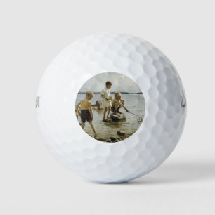 Balles De Golf Garçons jouant sur le rivage (par Albert Edelfeel)