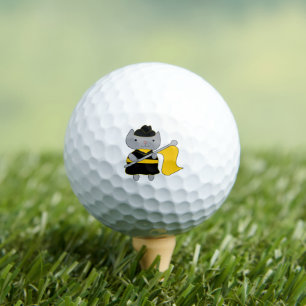 Balles De Golf Garde de couleur de chat noir et or jaune