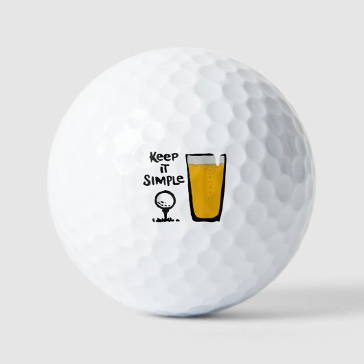 Balles De Golf Garder Il Simples Funny Golf Bière (Recto)