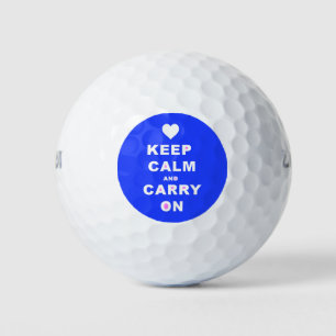 Balles De Golf GARDEZ CALME ET TRANSPORTEZ EN Bleu