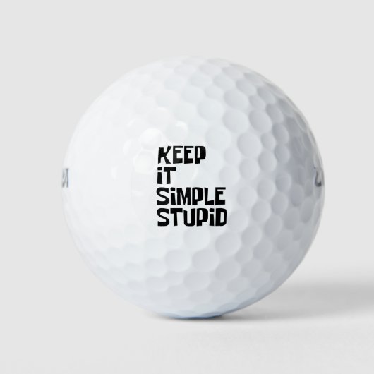Balles De Golf Gardez-Le Simple Et Stupide (Devant)