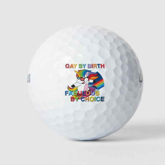 Balles De Golf Gay Par Naissance, Fabrique Par Choix, LGBT, Cadea (Devant)