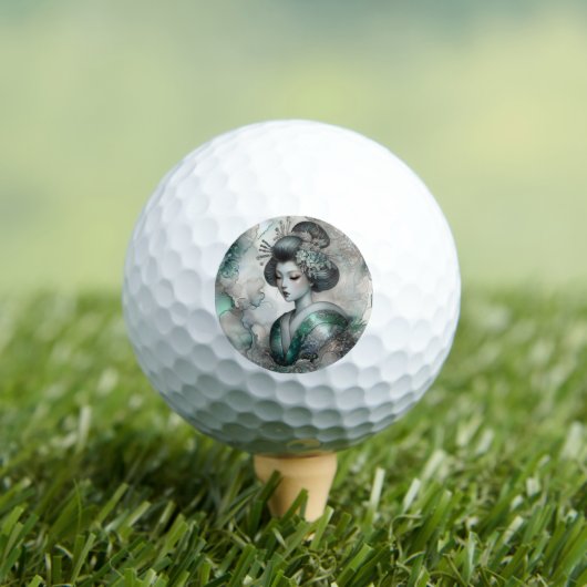 Balles De Golf Geisha en Vert Série #2 (T-shirt Insitu)